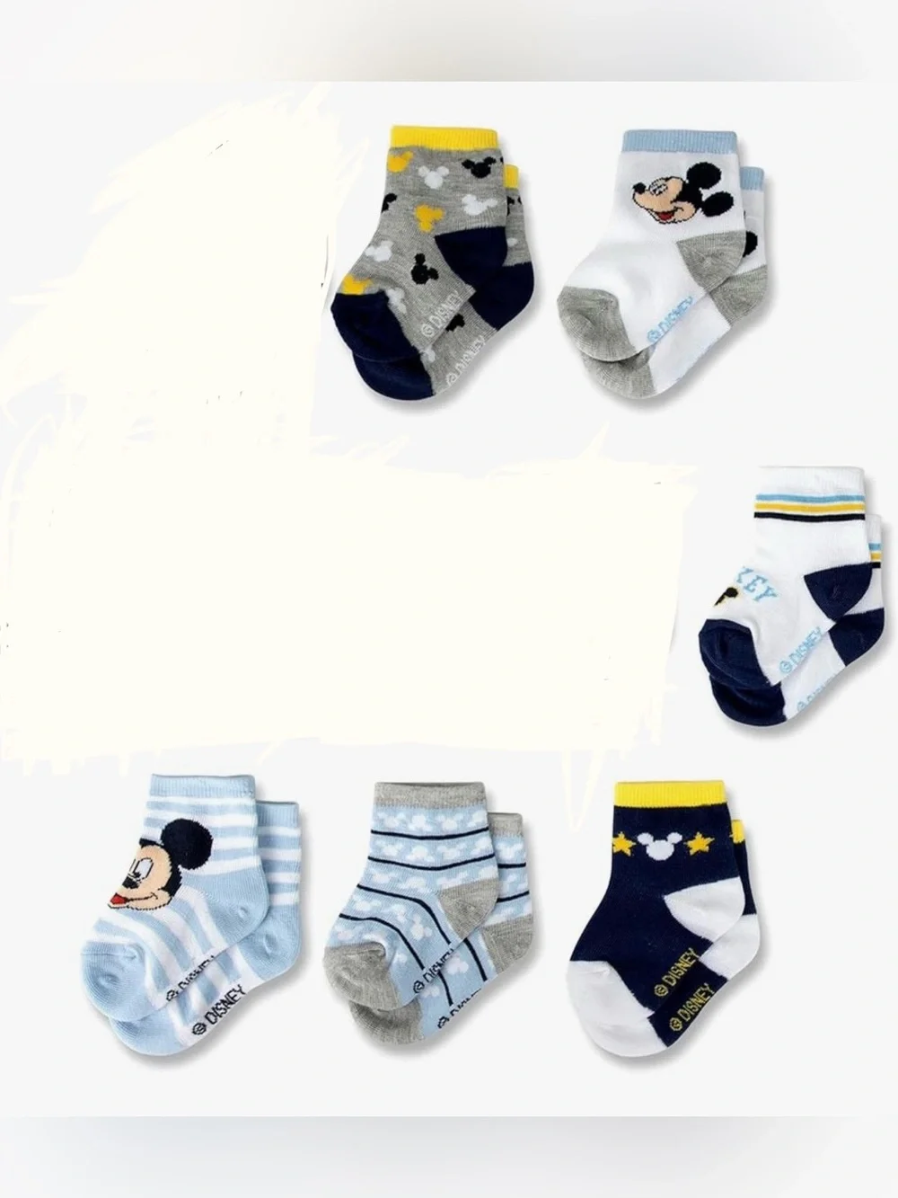 Disney Baby Mickey Mouse 6-Pack Socks, 0-6 months